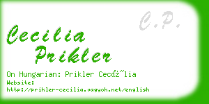 cecilia prikler business card